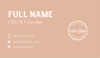 Feminine Stylish Emblem Wordmark Business Card