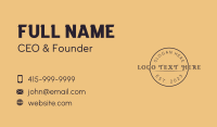 Classy Apparel Wordmark Business Card