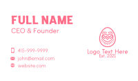 Pink Dating Egg  Business Card Design
