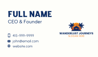 Sunset Tropical House Business Card