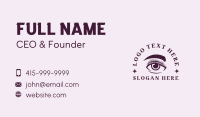 Eyelash & Eyebrow Salon Business Card