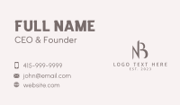 Elegant Monogram N & B Business Card