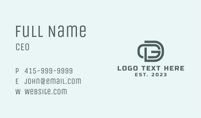 Corporate Consulting Monogram Business Card