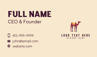 Camel Desert Tour Business Card Image Preview