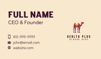 Camel Desert Tour Business Card