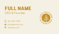 Golden Wheat Harvest Business Card Design