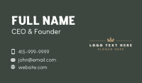 Crown Brand Wordmark Business Card Design