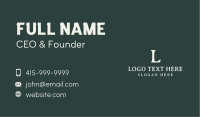 Professional Minimalist Wordmark Business Card