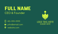 Green Leaves Organic Person Business Card