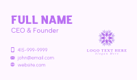 Purple Flower Spa Business Card