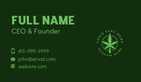 Organic Marijuana Leaf Business Card Design