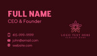 Pink Feather Wellness Business Card Design