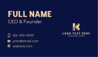 Abstract Building Letter K Business Card