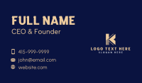 Abstract Building Letter K Business Card Design