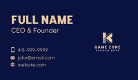 Abstract Building Letter K Business Card Design