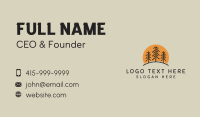 Outdoor Pine Tree Camp Business Card