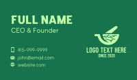 Green Roots Mortar & Pestle Business Card Design