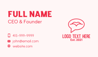 Mouth Chat Bubble Business Card