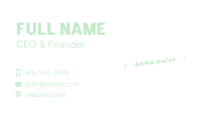 Cute Feminine Wordmark Business Card Design