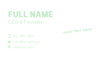 Cute Feminine Wordmark Business Card Design