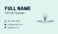 Leaf Light Bulb Business Card Design