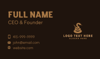 Brown Coiled Snake Business Card Design