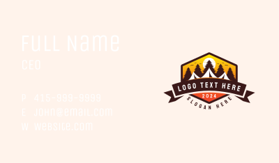 Travel Camping  Tent Business Card