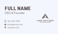 Arrowhead Location Tracker Letter A Business Card Design