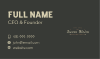 Elagant Classic Wordmark Business Card