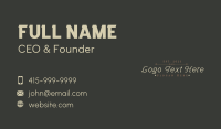 Elagant Classic Wordmark Business Card Design