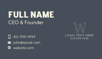 Generic Geometric Letter W Business Card