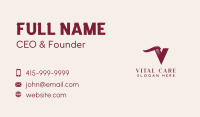 Ribbon Advertising Letter V Business Card Image Preview