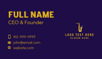 Musical Gold Saxophone Business Card