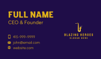 Musical Gold Saxophone Business Card Image Preview