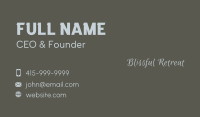 Cursive Calligraphy Wordmark Business Card