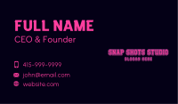 Night Life Business Card example 3