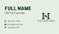 Property Pillar Letter N Business Card