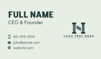 Property Pillar Letter N Business Card Design