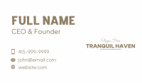 Elegant Minimal Wordmark Business Card