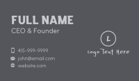 Grey Mural Graffiti  Business Card Design