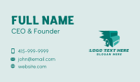 Fast Teal Truck Business Card