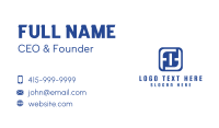 Blue Number 0 Business Card Design
