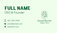 Green Eco Lady  Business Card