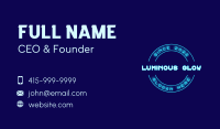 Blue Neon Badge Business Card Image Preview