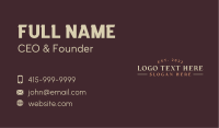 Classic Rustic Hipster Business Card