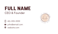 Beauty Brush Lettermark Business Card