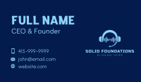 Blue Music Headphone Business Card