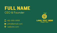 Yellow Lemon Letter O Business Card Design