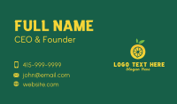 Yellow Lemon Letter O Business Card