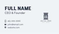 Law Firm Pillar Letter M Business Card Design